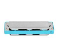 HUSHUI Blues Harmonica E Key Instrument Débutant avec Base en Laiton pour les Mélomanes, en Résine ABS et Bronze Phosphoreux (Bleue)