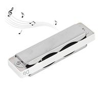HUSHUI Blues Harmonica Professional 10 Trous Mouthorgan pour Débutants et Artistes Résine ABS Durable Noir/Blanc/Orange/Bleu (Blanche)