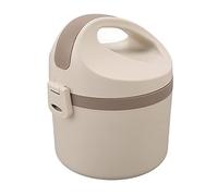 HUSHUI Boîte à Déjeuner, Récipient à Déjeuner isolé en Acier Inoxydable avec Joint Anti-fuite, pour L'école, le Bureau, les Voyages en Plein Air (Beige)