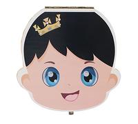 HUSHUI Boîte à Dents en Bois pour bébé, Trous Individuels, Organisateur de Dents Primaires, Boîte à Souvenirs pour Enfants avec Bûche en Bois, pour le Stockage Dentaire à Long Terme (Type de garçons)