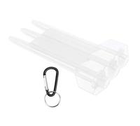 HUSHUI Boîte à Fléchettes Universelle, Boîtier ABS Compact et Durable avec Boucle de Suspension en Alliage D'aluminium pour Les Amateurs de Fléchettes 17x8.5cm (Blanc Transparent)