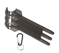 HUSHUI Boîte à Fléchettes Universelle, Boîtier ABS Compact et Durable avec Boucle de Suspension en Alliage D'aluminium pour Les Amateurs de Fléchettes 17x8.5cm (Noire)
