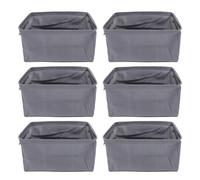 HUSHUI Boîte de Rangement pour Vêtements 6 Pièces, Bac de Rangement Pliable en Tissu épais, Conteneur pour Vêtements pour Placard, Garde-robe (48 * 28 * 25cm)