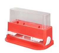 HUSHUI Boîte Porte-micro-applicateur, Distributeur de Pinceaux en Plastique Transparent de Grande capacité avec Petites Mains pour un Accès Facile, Rechargeable pour une Utilisation (Rouge)