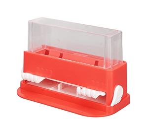 HUSHUI Boîte Porte-micro-applicateur, Distributeur de Pinceaux en Plastique Transparent de Grande capacité avec Petites Mains pour un Accès Facile, Rechargeable pour une Utilisation (Rouge)