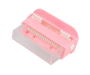 HUSHUI Boîte Porte-micro-applicateur, Distributeur de Pinceaux en Plastique Transparent de Grande capacité avec Petites Mains pour un Accès Facile, Rechargeable pour une Utilisation (Rose)