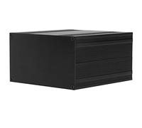 HUSHUI Boîtier de Projet en Alliage D'aluminium, Coque D'amplificateur de Puissance étanche Noire Brossée pour équipement Audio 82.2x145x150mm