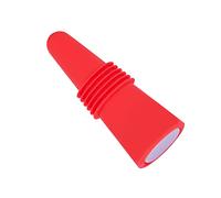 HUSHUI Bouchon de Bouteille de Vin Durable Réutilisable Pratique pour les Amateurs de Vin en Silicone Acier Inoxydable 6,1x2,35 Cm 1 unité (Rouge)
