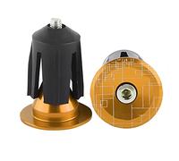 HUSHUI Bouchons d'extrémité de Barre de Vélo, Capuchons de Guidon en Alliage D'aluminium Haute Résistance avec Usinage de Précision CNC, pour Vélo de Route VTT 15,9 21,4 Mm (Or)