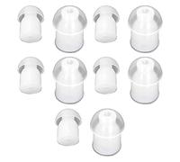 HUSHUI Bouchons d'oreilles pour écouteurs à Tube d'air de Remplacement en Silicone Souple pour Casque Talkie-walkie, Port Confortable pour, 10 Pièces Blanc