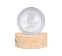 HUSHUI Boule de Cristal 3D de 6 Cm, Sculpture Claire Lumineuse Boule D'astronomie Ronde Boule de Sculpture Miniature Veilleuse (Boule de cristal de lune)