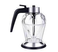 HUSHUI Bouteille de Distributeur d'huile en Verre, Distributeur de Miel en Verre sans Goutte avec Pot d'assaisonnement pour Distributeur de sirop de Support pour Outil de Cuisine