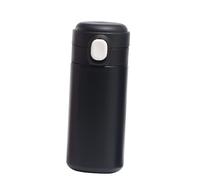 HUSHUI Bouteille Isotherme Pop-Up, Mini Tasse D'eau Sous Vide à Double Couche, pour un Usage Quotidien, au Bureau, en Acier Inoxydable, 420ml (Noire)
