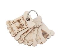 HUSHUI Broderie Bobin Bobin Boîte à Enroulement en Bois, 6 PCS Organisateur de Canne à Barre