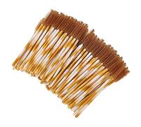 HUSHUI Brosse à Cils Jetable, 200 Pièces, Outil de Maquillage Portable pour Voyage, Usage Quotidien, Brosse en Fibres (Brun)