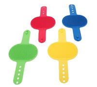 HUSHUI Brosse D'auto-toilettage pour Chat, 4 Pièces, Brosse de Massage D'angle Réglable en Silicone pour Chats et Chatons, Douce et Confortable (4 pièces)