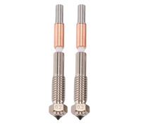 HUSHUI Buse D'échange Rapide, 2 Pièces de Remplacement pour Imprimante 3D QIDI PLUS 4, Buse Intégrée avec Alliage de Cuivre et Acier trempé, pour ABS PETG PLA TPU PP PC PLA CF PA CF (0,2 mm)