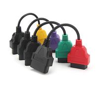 HUSHUI Câble Adaptateur de Scanner OBD2 4 Pièces, Câble de Diagnostic de Balayage ECU avec Connecteurs de Différentes Couleurs, pour Système de Capot électrique ABS SRS Can du Scanner