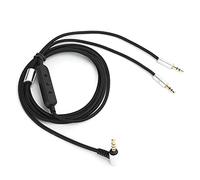 HUSHUI Câble de Casque en Cuivre OFC avec Contrôle du Volume pour Master Tracks HD V8 V12 X3, 3,9 Pieds de Long, qualité Sonore Supérieure