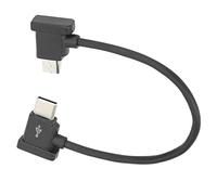 HUSHUI Câble de Transfert de Données de Type C de 15 Cm pour Appareils, Fil de Transfert Durable et Flexible pour Télécommande Mini 2/ Air 2, Noir, 1x