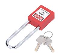 HUSHUI Cadenas de sécurité Industrielle de 7,6 Cm, Robuste, Résistant à la Corrosion, Verrouillage D'isolation Technique pour la Maintenance et le Verrouillage des équipements - Acier avec 2 Clés
