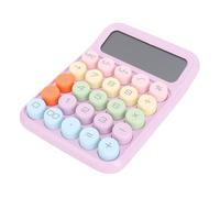 HUSHUI Calculatrice à Commutateur Mécanique, Grand écran LCD à 12 Chiffres, Gros Boutons, Touches Sensibles avec Expérience de pour Le Bureau, L'école, la Maison et Les Affaires (Violet)