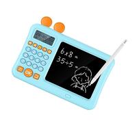 HUSHUI Calculatrice Numérique éducative pour Enfants avec Bloc-Notes pour Améliorer Les Compétences Mathématiques avec Système de Rappel Vocal Interactif et Matériau ABS Durable (Bleu)