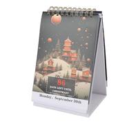 HUSHUI Calendrier de L' de Noël 2024 Calendrier de Compte à Rebours coloré de 100 Jours pour le Plaisir en Famille au Bureau à Domicile 10x16 Cm