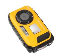 HUSHUI Caméra de Plongée, Appareil Photo sous-Marin 1080p 48MP avec écran de Couleur de 2,4 Pouces 32 Go de Carte Mémoire, pour la Reconnaissance de Visage Anti-Shake Autofocus (Jaune)
