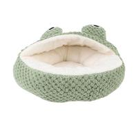 HUSHUI Canapé-lit pour Animaux de Compagnie en Forme de Grenouille Mignonne, Canapé-lit en Peluche Douce pour Toutes Les Saisons, Endroit de Détente Confortable pour Chats et Chiens, Lavable et (S)