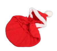 HUSHUI Cape de Noël pour Animaux de Compagnie, Joli Vêtement à Capuche pour Les Fêtes de Noël, Chaud et Doux, Respectueux de la Peau, pour Chiens de Taille Moyenne et Petite (XL)