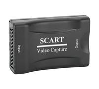 HUSHUI Carte de Péritel USB 2.0, Dispositif D'enregistrement Vidéo avec Logiciel D'édition ArcSoft Showbiz 3.5, pour la Conversion Vidéo de Gravure de DVD en Streaming en Direct