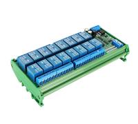 HUSHUI Carte Relais RS485 12V, Extension de Télécommande à 16 Canaux pour équipements Industriels et Appareils Ménagers, Matériau PCB