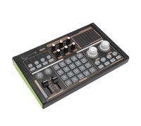 HUSHUI Carte Son DJ18 Live, Table de Mixage avec 12 Effets Sonores électriques, 20 Effets Ambiants, Réduction Intelligente du Bruit, pour Microphone à Condensateur 48 V, Diffusion en