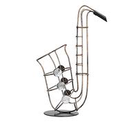 HUSHUI Casier à Bouteilles de Vin, Support à Bouteille Unique, Figurines en Métal Saxophone Artisanat Décoration de la Maison pour Restaurant Bar