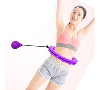 HUSHUI Cerceau lesté Intelligent avec 24 Nœuds Détachables pour Massage de Remise en Forme de l'abdomen, adapté aux Mères Post-Partum et aux Employés de Bureau 1000 G (Violette)