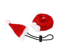 HUSHUI Chapeau de Noël en Lézard, Costume Réglable pour Animal de Compagnie avec écharpe Douce, pour Lézards, Geckos, Iguanes, Hamsters, Cochons D'Inde