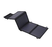 HUSHUI Chargeur Solaire Extérieur 22W, Batterie Externe Compacte et Légère avec Double USB pour Camping Randonnée Plage Voyage
