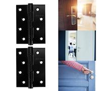 HUSHUI Charnière de Porte en Acier Inoxydable 304, Charnière Plate Durable et Silencieuse pour un Usage Domestique, Couleur Noire, Paquet de 2 (4 pouces 3,0 d'épaisseur 304 noir)