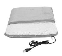 HUSHUI Chauffe-pieds Chauffant électrique, Chauffe-pieds en Velours Doux pour la Maison ou le Bureau, alimenté par USB, Env.11,8 X 11,4 Pouces