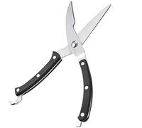 HUSHUI Ciseaux de Cuisine Multifonctions en Acier Inoxydable, pour Couper Facilement les Os et la Viande de Poisson, 25.5cm