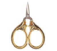 HUSHUI Ciseaux de Poche Rétro, Mini Ciseaux Vintage Dorés pour la Broderie et les Travaux Manuels, Acier Inoxydable, Durables et Légers, 4,3 X 6 Cm