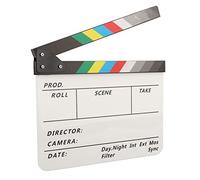 HUSHUI Clap de Film en Acrylique Portable coloré avec Fente pour Stylo et Aimants Intégrés, pour Séries Télévisées et Accessoires de Photographie Numérique