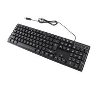 HUSHUI Clavier de Jeu Mécanique Filaire à Lumière Colorée, avec Capuchons de Touches Suspendus, pour Les Joueurs, Utilisation au Bureau, Matériau ABS, 104 Touches