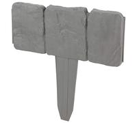 HUSHUI Clôture de Jardin en Plastique Durable, 10 Pièces, pour Décoration de Bordure et Limites de Paysage, Idéale pour Les Petits Parterres de Fleurs, Gris, 9.8 "x 9.05"