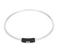 HUSHUI Collier LED pour Chien, Réglable, Résistant aux Morsures, en Plastique Souple, Rechargeable par USB, Lumière pour la sécurité Nocturne, 70cm (Pince Multicolore)