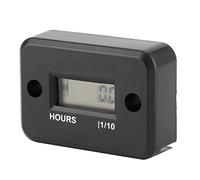 HUSHUI Compteur Horaire Numérique Inductif Modèle Compact étanche pour Moteur à Moto ATV UTV, 9 999,9 Heures, Noir, 1 unité