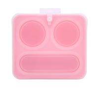 HUSHUI Conteneur de Collation en Silicone, Boîte de Collation Réutilisable avec Couvercle de Fuite à 3 Compartiments pour les Assaisonnements de Sauces