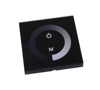 HUSHUI Contrôleur D'interrupteur Mural Variateur Monocanal pour Bande Lumineuse LED, Conception D'écran Tactile, DC 12 V-24 V (Noir)