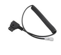 HUSHUI Cordon d'alimentation D-Tap pour Caméra Cinema 4K, Câble à Ressort Durable pour Batteries V-Mount ou Gold Mount, Noir, 110 Cm